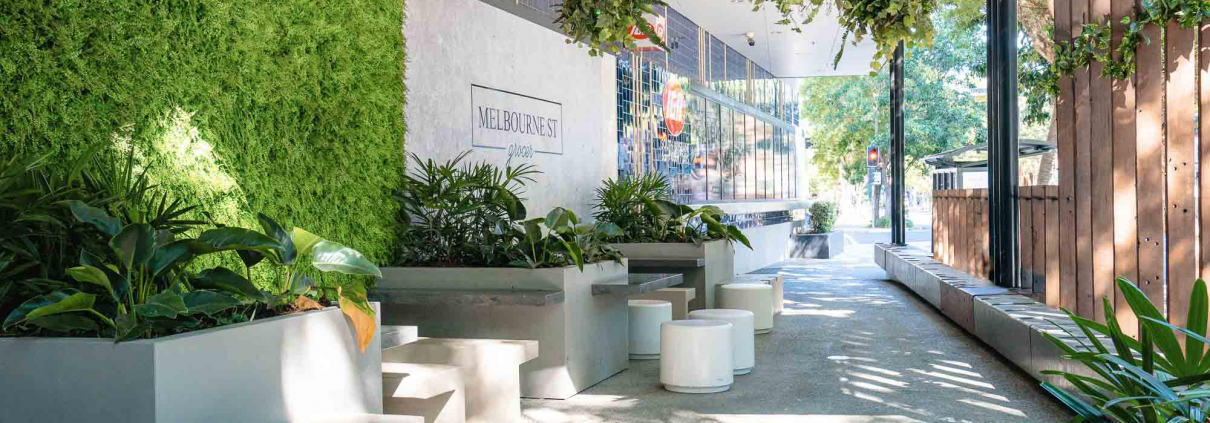 IGA External Bespoke Seating - Retail Design
