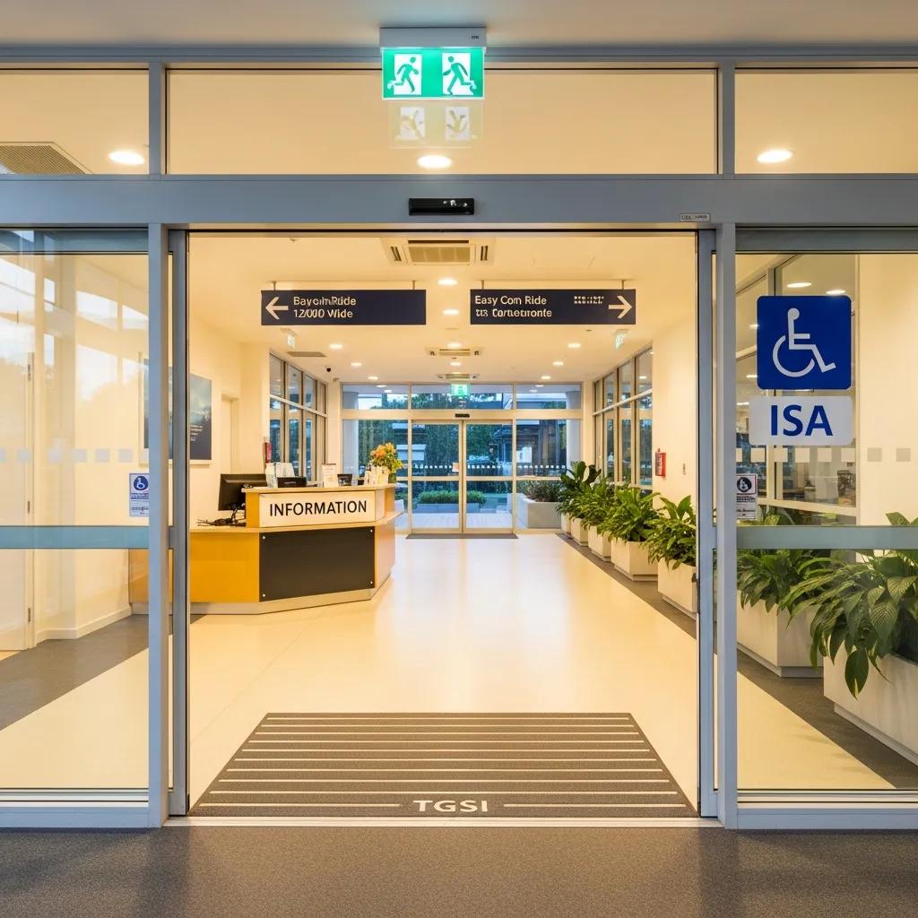Commercial space designed according to Queensland Building Code with accessibility features