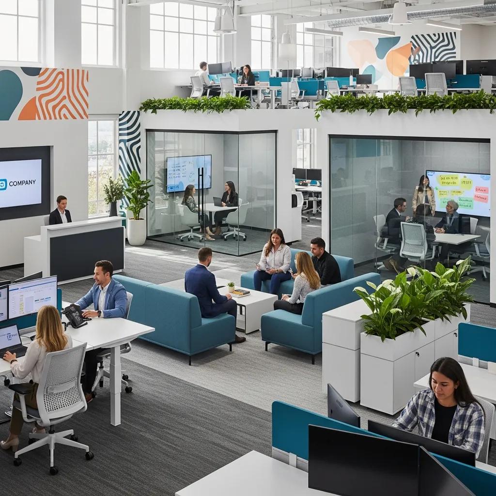 Bright and engaging office environment showcasing the benefits of a commercial fitout