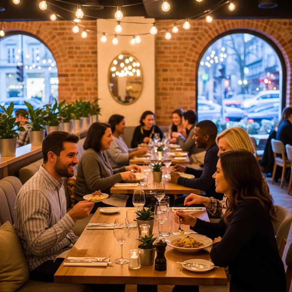 Cozy restaurant interior enhancing customer experience with inviting decor