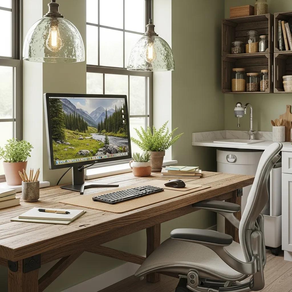 Eco-friendly workspace showcasing sustainable fitout design practices