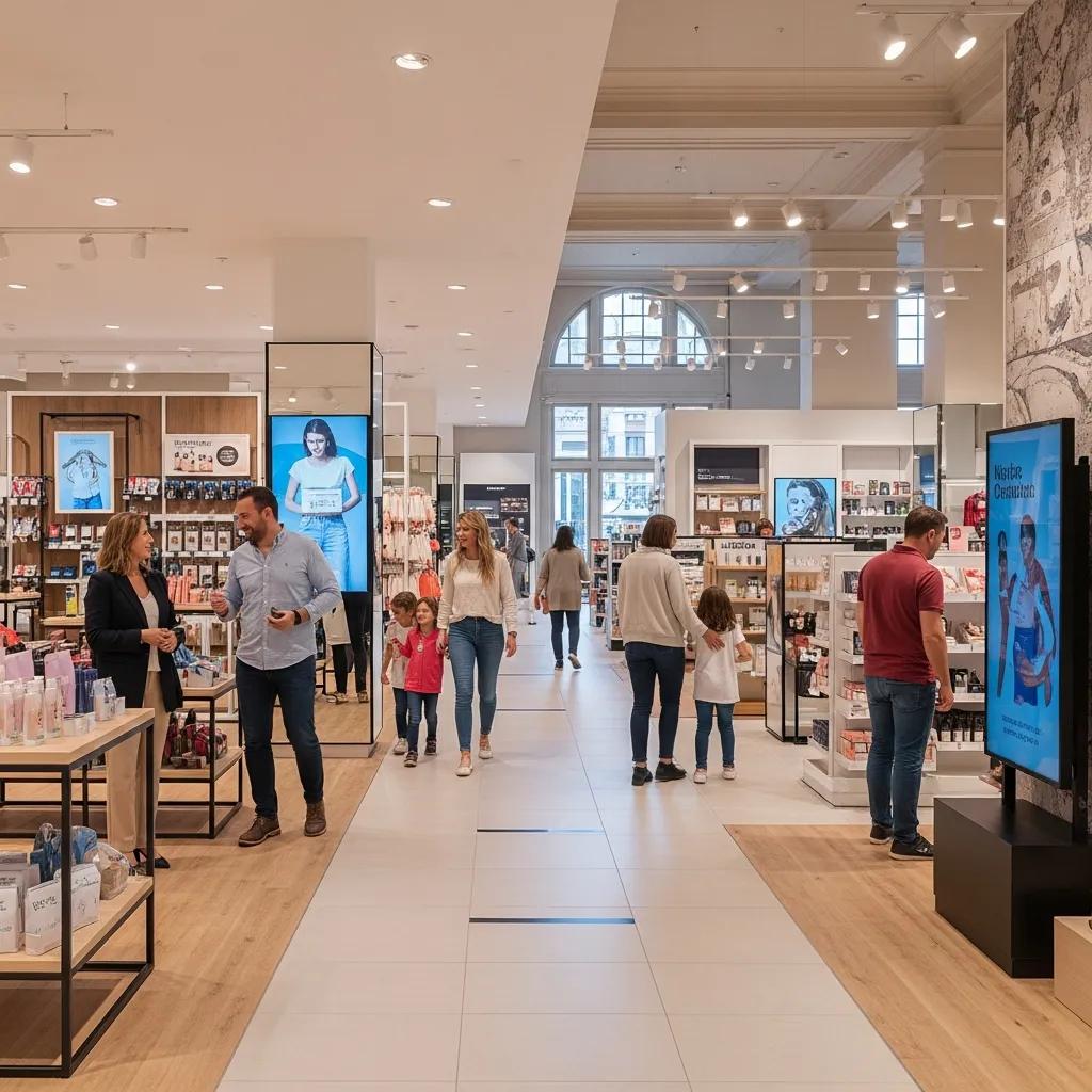 Engaging retail fitout showcasing organized displays and customer interaction