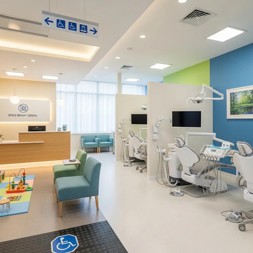 Interior of a dental clinic designed for patient comfort and efficient flow