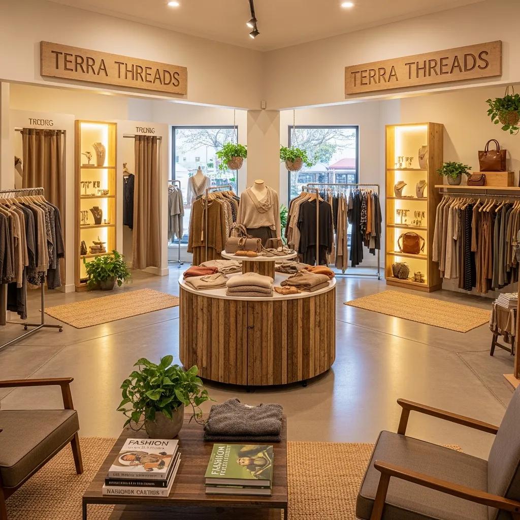 Retail environment illustrating effective design principles for customer flow and brand reflection